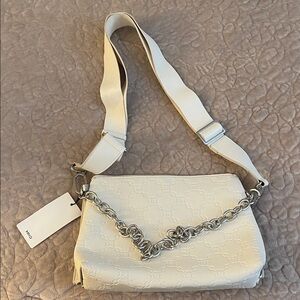 BNWT Mango Cream Crossbody Bag with Chain Detail